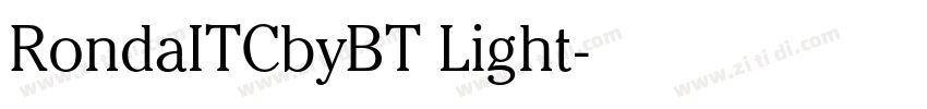 RondaITCbyBT Light字体转换